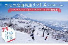 ふるさと納税 北海道 ニセコ町 ニセコ 倶知安 全山 スキー リフト券 1日券 10枚 ニセコユナイテッド ニセコアンヌプリ ニセコビレッジ 羊蹄山 パウダースノー ゴンドラ アクティビティ スノーボード  NISEKO【3500501】