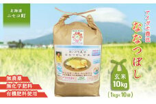 《数量限定先行受付！令和7年産米》合鴨農法ななつぼし 【玄米】【有機肥料/無農薬・無化学肥料･備蓄用】 令和7年度米　10kg(1kg×10袋)　水田環境鑑定米・米食味鑑定米【Yesclean農法認定品】【3114002】