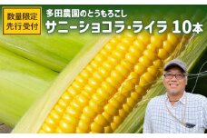 【とうもろこし数量限定先行受付！】多田農園のとうもろこし　サニーショコラ・ライラ10本【51005】