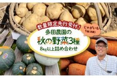 【数量限定先行受付！】多田農園の秋の野菜3種8kg以上詰め合わせ（男爵）【51010】
