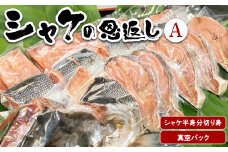 シャケの恩返し 半身分 半身 鮭 鮭切身 鮭切り身 鮭の切り身 さけ さけ切身 さけ切り身 さけの切り身 シャケ シャケ切り身 シャケ切身 切り身  海鮮 魚 焼き魚  魚介  真空パック ふるさと納税 北海道 真狩村 真狩【03101】