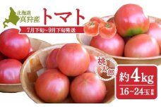 北海道真狩村産　トマト（約4kg入り16～24玉前後）【01211】