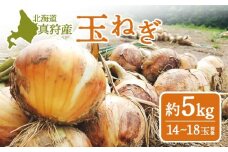 北海道真狩村産　玉ねぎ（約5kg入り14～18玉前後）【01212】