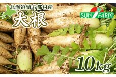 大根 10kg だいこん ダイコン オンライン 申請 ふるさと納税 北海道 留寿都 野菜 根菜 産地直送 新鮮 採れたて 大根おろし サラダ 切干大根 漬物 汁物 ビタミン 10キロ 留寿都村【24009】
