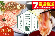 三元豚 しゃぶしゃぶセット 計500g（ロース・バラ） だし・昆布ナシ 《喜茂別町》【平田牧場】 肉 豚肉 ロース バラ ロース肉 バラ肉 しゃぶしゃぶ 鍋 お鍋 冷凍配送 北海道 [AJAP066] 9000 9000円