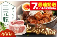 三元豚 バラブロック600g《喜茂別町》【平田牧場】 肉 豚肉 バラ ブロック 煮豚 酢豚 煮物 冷凍配送 北海道 [AJAP072] 7000 7000円