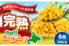 【北海道産】【数量限定】 自然甘ホールコーン 6缶（C7号缶）《喜茂別町》【きもべつ観光協会】 コーン コーン缶 とうもろこし トウモロコシ 北海道 常温 常温配送 [AJAG020] 5000 5000円