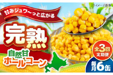 【全3回定期便】【北海道産】 自然甘ホールコーン 6缶（C7号缶）《喜茂別町》【きもべつ観光協会】 コーン コーン缶 とうもろこし トウモロコシ 北海道 常温 常温配送 [AJAG032]