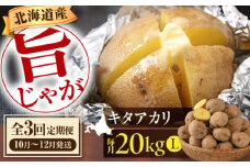 【全3回定期便】【先行予約】 じゃがいも キタアカリ 20kg 《喜茂別町》【Aコープようてい】 じゃがいも いも きたあかり 芋 ジャガイモ イモ 野菜 北海道 ポテト 国産 産地直送 旬 お取り寄せ 常温 [AJAK020]