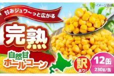 【訳あり】 自然甘ホールコーン 12缶（C7号缶）《喜茂別町》【きもべつ観光協会】 コーン コーン缶 とうもろこし トウモロコシ 北海道 常温 常温配送 [AJAG040] 5000 5000円 5千円