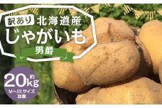 【訳あり】北海道産 じゃがいも 男爵 M～2Lサイズ混載 約20kg 1箱 山田農場 ジャガイモ 芋 いも イモ 訳アリ わけあり ワケアリ 国産 【2025年9月下旬-2026年3月上旬迄発送予定】