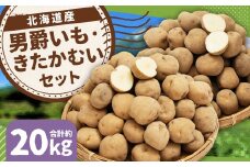 じゃがいも 男爵 きたかむい Lサイズ 各約10kg×1箱 計約20kg （JA） ジャガイモ 芋 いも イモ 食べ比べ 食べくらべ セット 国産 【2026年1月上旬-2月下旬迄発送予定】