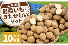 じゃがいも 男爵 きたかむい Lサイズ 各約5kg×1箱 計約10kg （JA） ジャガイモ 芋 いも イモ 食べ比べ 食べくらべ セット 国産 【2026年1月上旬-2月下旬迄発送予定】