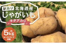 【訳あり】北海道産 じゃがいも キタアカリ M～2Lサイズ混載 約5kg 1箱 山田農場 ジャガイモ 芋 いも イモ 訳アリ わけあり ワケアリ 国産 【2025年9月下旬-2026年3月上旬迄発送予定】