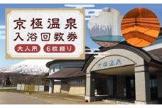 【京極温泉】入浴回数券 大人用（6枚綴り） チケット 温泉利用券 温泉 北海道 京極町