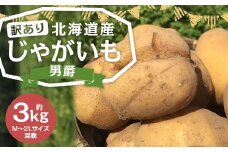 【訳あり】 北海道産 じゃがいも （男爵） 約3kg 山田農場 【2025年9月下旬～2026年3月上旬迄発送予定】 訳アリ 理由あり わけあり だんしゃく ジャガイモ 芋 いも 野菜 やさい ほくほく 北海道 京極町 常温