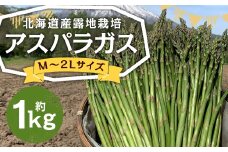 北海道産 露地栽培 アスパラガス M～2L 約1kg 【2026年5月下旬～6月上旬迄発送予定】 グリーンアスパラガス アスパラ 野菜 北海道 京極町 冷蔵
