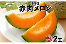 北海道産 赤肉メロン 秀品 2玉 果物 フルーツ お取り寄せ めろん 甘い ギフト メロン グルメ お祝い お土産 旬 メロン スイーツ デザート 羊蹄山 蒔田農園 しりべしや ニセコファーム