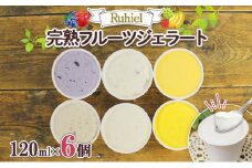 Ruhiel（ルヒエル）の完熟フルーツジェラート 6個セット スイーツ デザート