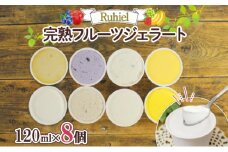 Ruhiel（ルヒエル）の完熟フルーツジェラート 8個セット スイーツ デザート