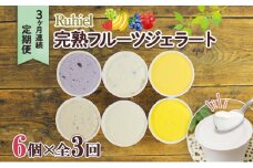 ◆3ヶ月連続定期便◆Ruhiel（ルヒエル）の完熟フルーツジェラート 6個セット スイーツ デザート