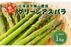 【 2025年発送 】先行予約  北海道 グリーンアスパラガス 約1kg M-L サイズ混合 アスパラガス アスパラ 朝採れ 採れたて 新鮮 野菜 農作物 産直 国産 羊蹄山麓産 JAようてい