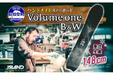 受注生産 スノーボード 板 Volume one 148cm B&W キャンバー 予約 オリジナル スノボ Island Snowboards ハンドメイド メンズ レディース スノボ板 手作り 北海道産木材 Snowboard