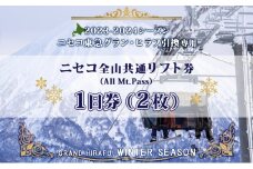 ニセコ 全山共通 リフト券 All Mt.Pass 1日券 【2枚】 2024-2025シーズン スキー リフト券 スポーツ 羊蹄山 雪 パウダースノー ニセコ 倶知安町