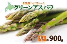 【 2026年 発送 】 北海道産 グリーン アスパラガス 約 900g S - L サイズ混合 アスパラガス アスパラ 旬 朝採り 新鮮 お取り寄せ 産地直送 産直 野菜 農作物 詰め合わせ 国産 しりべしや ニセコファーム 北海道