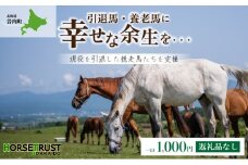 【引退競走馬 余生支援】北海道 岩内町 ホーストラスト北海道支援 1000円コース 引退馬 F21H-569