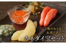 カネダイ宝 5種 セット タラコ 数の子 タコ いくら 魚介 北海道 積丹 ＜ 大川商店 ＞