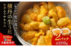 【2026年夏発送分】ムラサキウニ100g×2パック