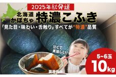 【2025年秋頃出荷予約】特濃こふき かぼちゃ10㎏(5玉～6玉）有機質100％肥料 煮物 天ぷら