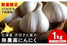 2026年分予約開始！【数量限定】渋谷さん家の★大★「無農薬 にんにく1kg」