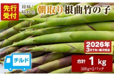 【先行予約開始！】2026年発送★積丹珍味積丹岳根曲竹の子1kg（500g×2パック）