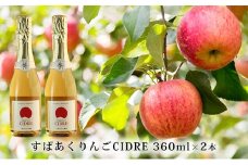 kanonzすぱあくりんご「 シードル 」360ml×2本 お酒 シャンパン スパークリングワイン 発泡酒 アルコール ワイン りんご リンゴ ご褒美 お祝 記念日 [株式会社八剣山さっぽろ地ワイン研究所]