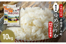 12ヵ月 定期便 銀山米研究会の無洗米＜ゆめぴりか＞10kg（5kg×2袋）【機内食に採用】 ライス 白米 精米 ブランド米 おにぎり お弁当 北海道産 産地直送 ご飯 時短 朝ごはん 夜ごはん 昼ごはん [株式会社 松原米穀]