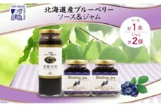 北海道産 ブルーベリーソース 200g 1本 ブルーベリージャム 180g 2個セット ジャム瓶 ブルーベリー 詰め合わせ フルーツ 果物 自然農園 お取り寄せ ギフト 贈り物 産地直送 のし 北海道 仁木町