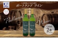 無地熨斗 ポートランド ブドウ ワイン 720ml 2本 セット  熨斗付き 葡萄 ぶどう 果実酒 お酒 アルコール 白ワイン 辛口 お取り寄せ ギフト gift ボトル 紙箱 御中元 お中元 熨斗 のし 自然農園