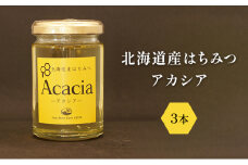 北海道産 はちみつ アカシア 160g ×3本セット 蜂蜜 果汁飲料 純度が高い やさしい香り すっきり 上品な甘み クセがない パン ヨーグルト 砂糖の代わり [株式会社 自然農園]