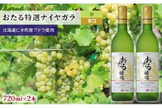 白ワイン720ml×2本「おたる特選ナイヤガラ」（白/甘口）GI北海道認定ワイン 北のハイグレード食品 北海道 仁木町 ブドウ ぶどう お酒 ワイン 赤 甘口 フルーツ アルコール 甘い 濃密 華やか 香り 魅力的 高品質 [JA新おたる]