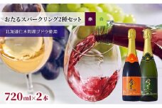 2種ワイン飲み比べ 720ml×2本「おたるスパークリング2種セット」（赤・白/やや甘口） 北海道 仁木町 ブドウ ぶどう グレープ お酒 ワイン 赤 白 甘口 やや甘口 フルーツ [JA新おたる]