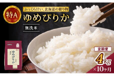 10ヵ月 定期便 (無洗米4kg)ホクレンゆめぴりか(無洗米2kg×2袋)袋はチャック付 米 お米 白米 ごはん ご飯 ライス 和食 炭水化物 主食 おにぎり お弁当  [JA新おたる] 