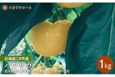 [先行受付]北海道仁木町産 パプリカ1kg 栽培期間中 除草剤・化学農薬・化学肥料不使用【日付指定不可】野菜 やさい フレッシュ 完熟 [iori farm]