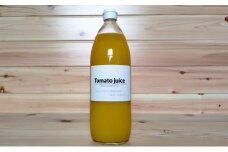 北海道 仁木町産 高糖度 ミニトマトジュース 1L×2本 [エコスイートレモン(新品種)] 無塩・無糖・保存料無添加 栽培期間中農薬・化学肥料・除草剤不使用【2025年産】 [Farm Watanabe]