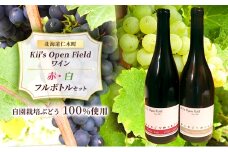 ワイン 北海道 仁木町 の果樹園 Kii's Open Field 赤 白 2本 セット (各750ml) ピノノワール ソーヴィニヨンブラン フルボトル お酒 酒 アルコール 赤ワイン 白ワイン 飲み比べ ぶどう ブドウ [Kii’s Open Field]