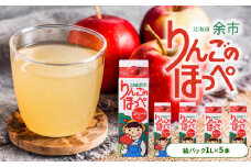りんごの産地 北海道産 りんご ジュース アップルジュース りんごのほっぺ 1L × 5本 果汁100% ストレート 紙パック 飲料 果物 フルーツ りんご アップル 美味しい お取り寄せ 飲み物 贈り物 ギフト プレゼント 北海道 余市町
