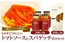 中野ファームからの贈り物　”ものすごく美味しいトマトソース”とスパゲッティのセット【4個セット】