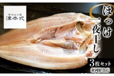 【先行受付】2025年4月より順次発送　津本式仕立て ほっけ一夜干し 3枚セット＜新岡鮮魚店＞