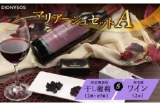 【ギフトボックス】余市産完全無添加干し葡萄と余市産セレクトワインのマリアージュセット ～A～